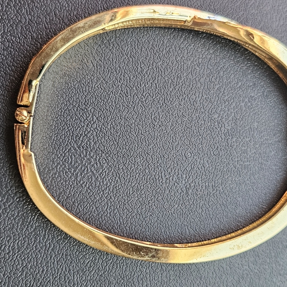 Swarovski Edith Goldtone Twist Rows Pave Hinged Bracelet - Picture 13 of 13